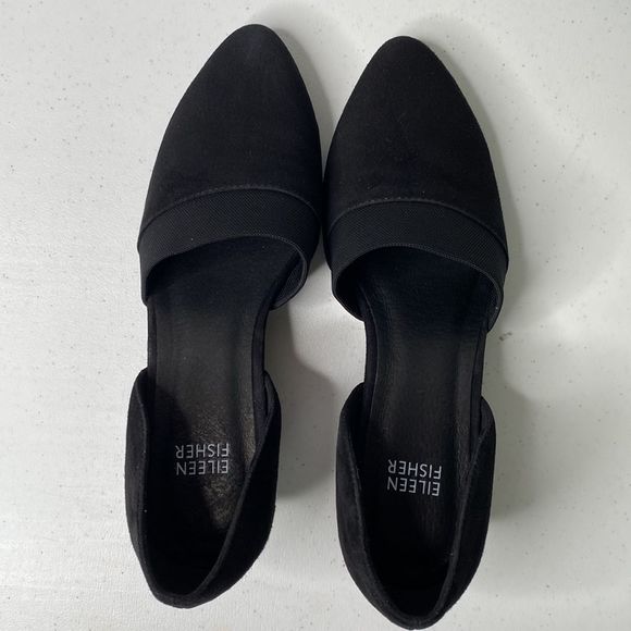 Eileen Fisher Black Hilly Suede d'Orsay Pump - Picture 6 of 16